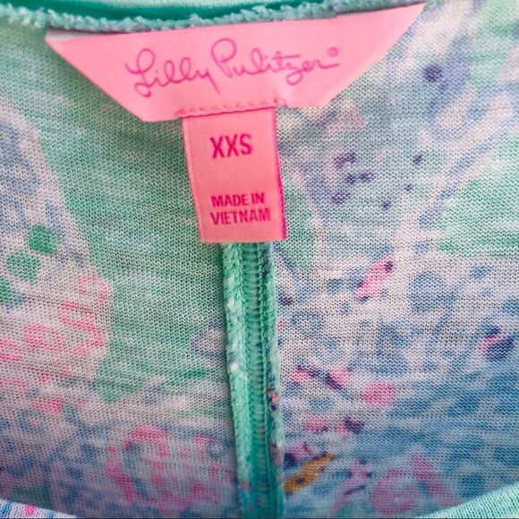 LILLY PULITZER Mikela 100% Linen Short Sleeve Top Size XXS - Picture 4 of 9
